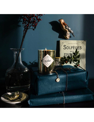 Bougie avec bijou or - Astrologie - VERSEAU (Collier)