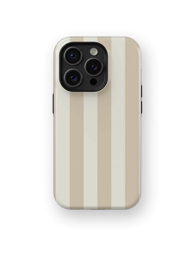 Beige Stripes Case | Coque de téléphone 3D 2en1 Ultra-résistante