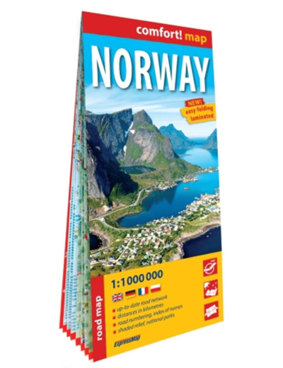 NORVEGE 1/1.000.000 (CARTE GRAND FORMAT LAMINEE). NORWAY