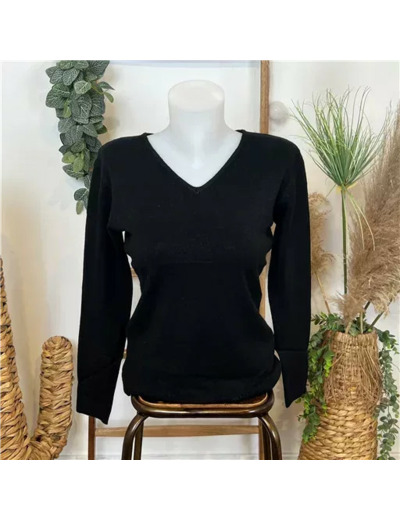 Y249-Tricotonic Col V les T38 & 42 (noir)