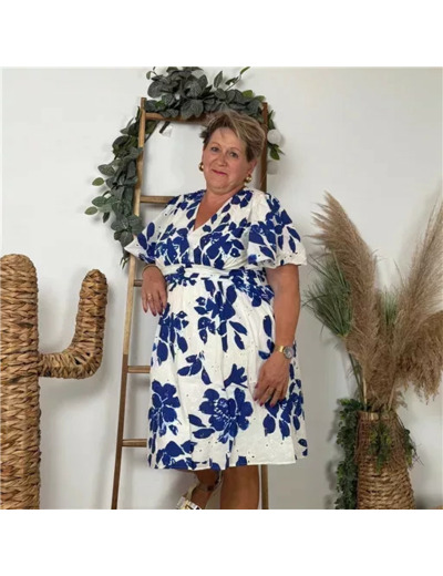 K144- Robe Maëlle (T40-T48) 🪷 (blanc)