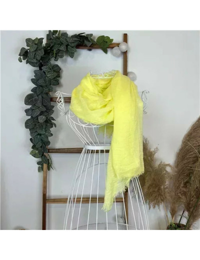 Y510– Foulard uni froissé (jaune)