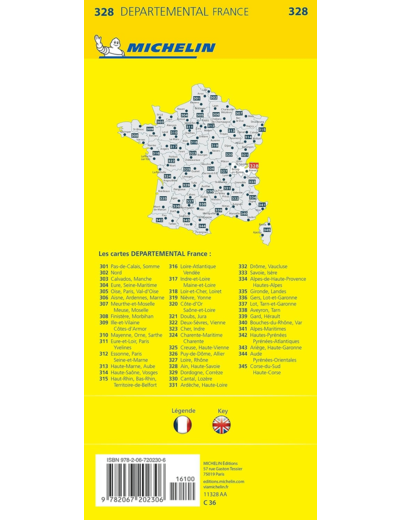 CARTE DEPARTEMENTALE AIN, HAUTE-SAVOIE