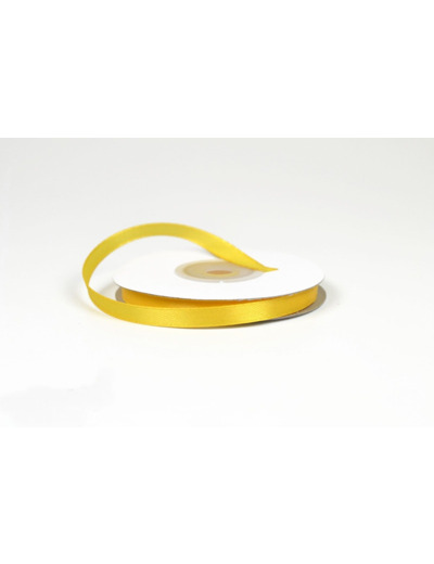 Ruban satin jaune 645 Largeur 6 mm