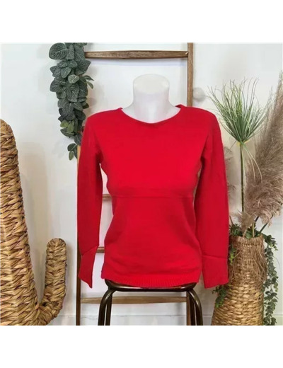 Y252- Pull Laine Cachemire "Tricotonic" (les T38&42) (rouge)