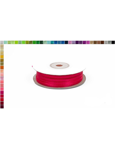 Ruban satin fuchsia 187 largeur 3 mm