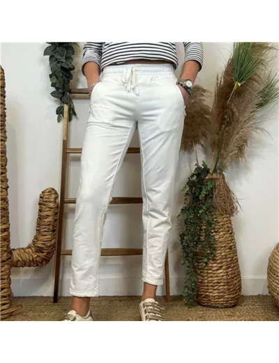 L756- Jogg 2 poches zippées 🇮🇹 (blanc)