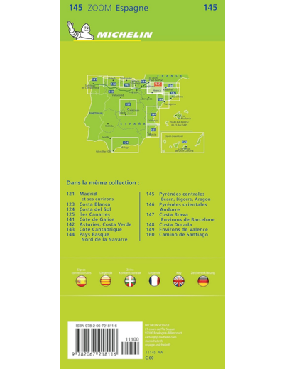 CARTE ZOOM PYRENEES CENTRALES - BEARN BIGORRE ARAGON