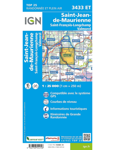 3433ET SAINT JEAN DE MAURIENNE SAINT FRANCOIS LONGCHAMP VALMOREL