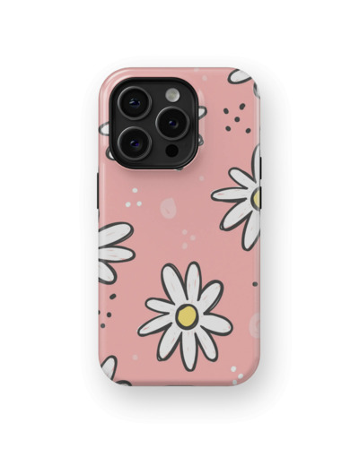 Pink Daisies | Coque de téléphone 3D 2en1 Ultra-résistante