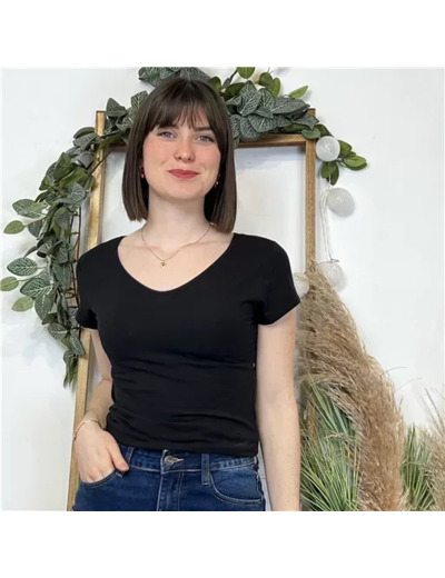 K319- T-Shirt Coline (T36-T44) (noir)