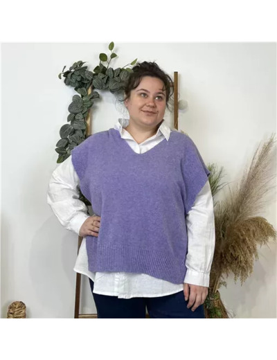 K550- Pull sans manche (Tu) (lilas)