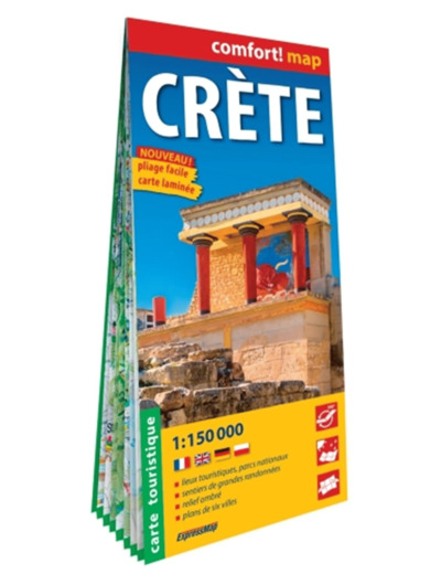 CRETE 1/150.000 (CARTE GRAND FORMAT LAMINEE)