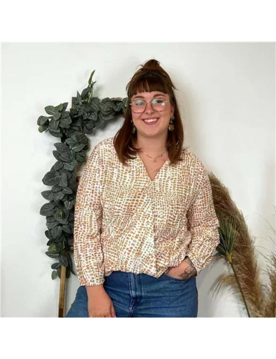 Z799- Blouse Boule Christy (T44-T52) (camel)