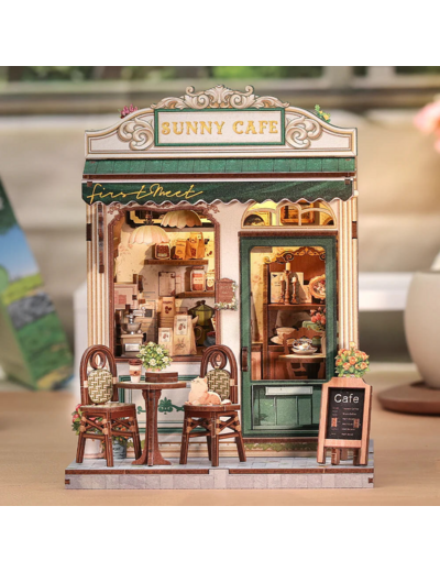 Sunny Cafe - Maquette Booknook Serre-livre