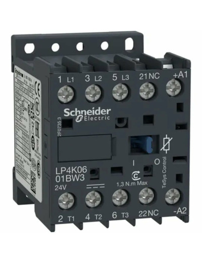 Contacteur TeSys LP4-K - 3P - AC-3 440V 6 A - bobine 24 V CC - LP4K0601BW3