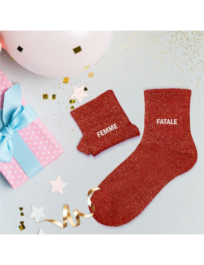 Chaussettes duo à paillettes Femme fatale