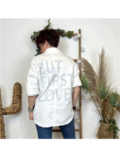 L200- Veste "Love 💖 but..." (Tu) 🇮🇹 (blanc)