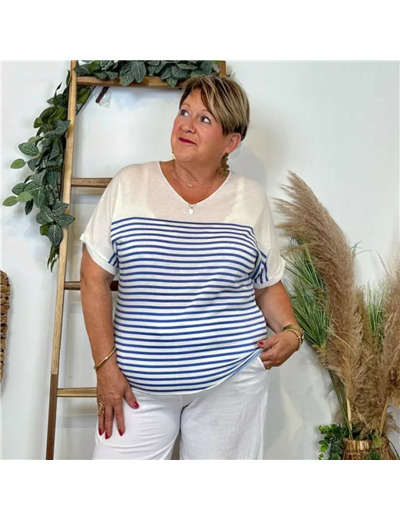 Z166- T Shirt Marinière  🇮🇹 (ecru)