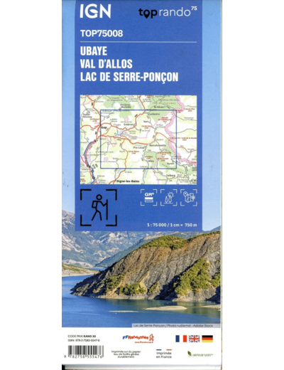TOP75008 UBAYE VAL D'ALLOS LAC DE SERRE-PONCON