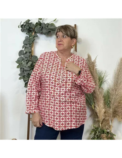 Z784- Blouse "Christy" (T44-T52) (rouge)