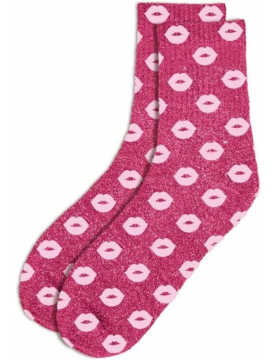 STC, Chaussettes paillettes courtes - Bouche coeur (taille unique 36-42)
