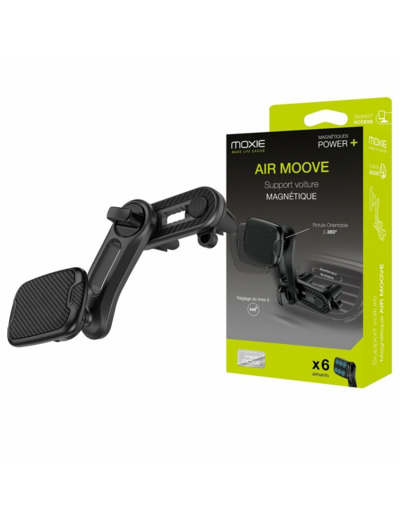 Moxie Support voiture magnétique Double fixation sur grille avec Bras articulé AIRMOOVE