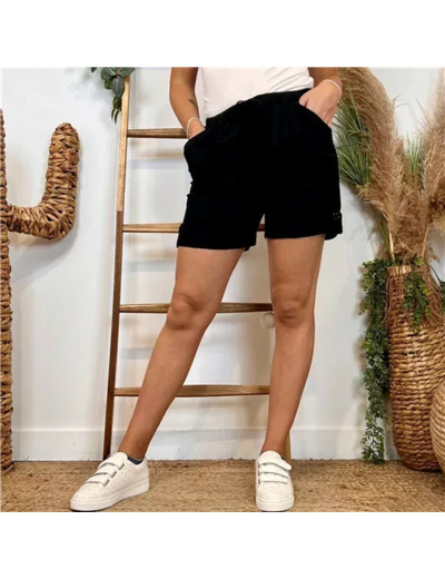 L782- Short en coton (T38-T46) (noir)