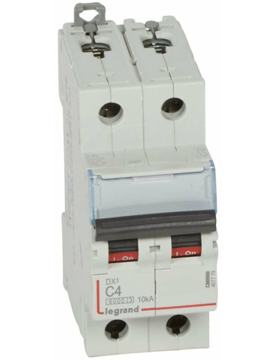 Legrand - Disjoncteur DX³ 2P C4 6000 10kA 400V~ - 407779
