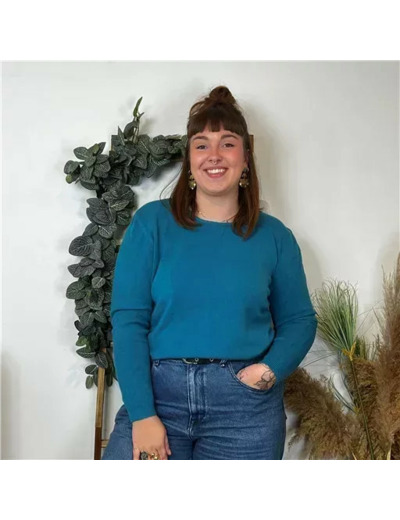 Y253- Tricotonic Col rond, Les T44 & 48 (bleu canard)