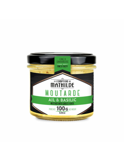 Moutarde Ail et Basilic 100g