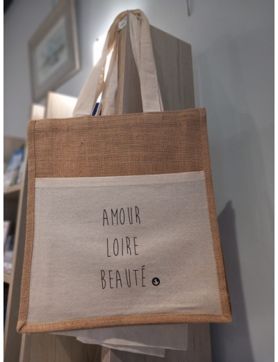 Tote bag toile de jute "Amour Loire Beauté"