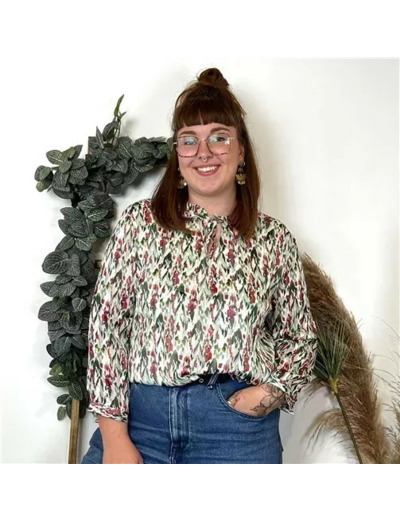 Z793- Blouse Christy Satinée (T44-T52) (vert céladon)