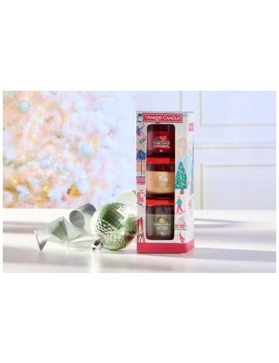 Yankee Candle Coffret de Noël de 3 minis bougies votives