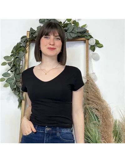 K319- T-Shirt Coline (T36-T44) (noir)