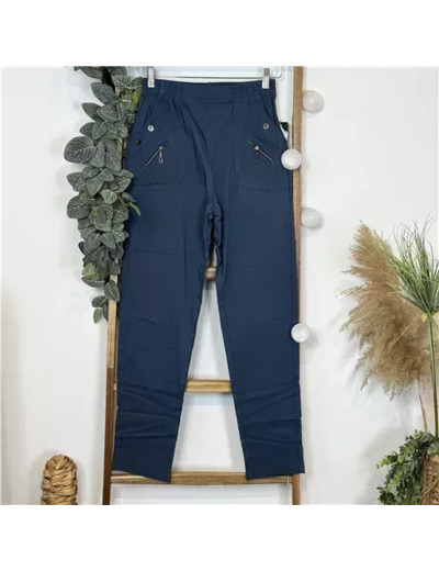 T578- Pantalon Confort Chaud (T38-T52) (bleu canard)