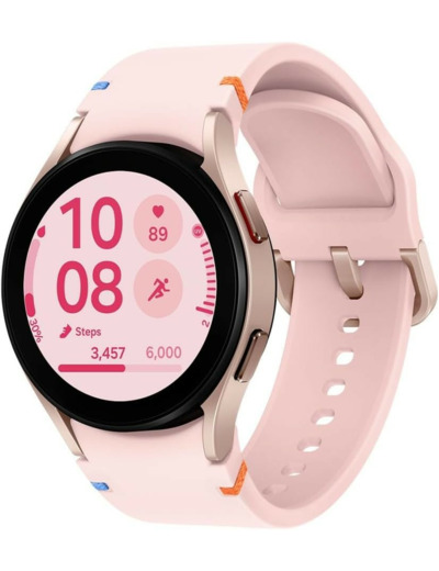 SAMSUNG Galaxy Watch FE Or (Bracelet Silicone Rose) - Neuf