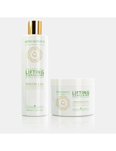 Gamme Lifting Kératine et Ail - Shampoing 500ml + Soin 500ml