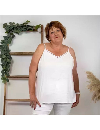 Z160- Débardeur Christy (T44-T52) (blanc)