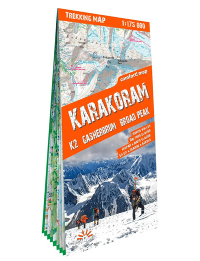 KARAKORAM K2, GASHERBRUM, BROAD PEAK 1/175 000 (CARTE GRAND FORMAT LAMINEE TREKKING TQ) - ANGLAIS