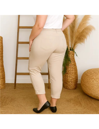 N118- Jean 7/8ème Voggo (T42-T50) (beige)