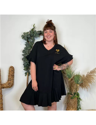 L095- Robe C'Mélodie Coton  🇮🇹 (noir)