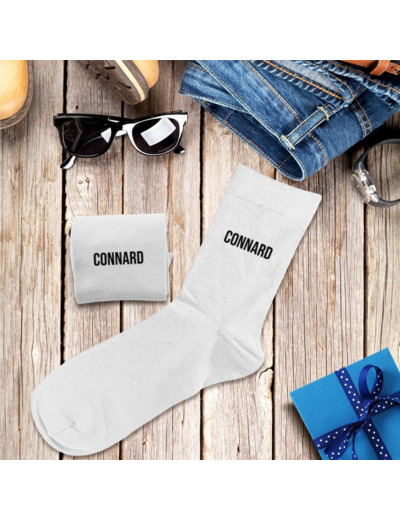 STC, Chaussettes homme blanches - Connard