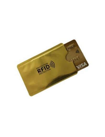 Etui de protection carte bancaire RFID blindé anti-scan Jaune