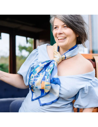 Grand carré de soie Transsibérien