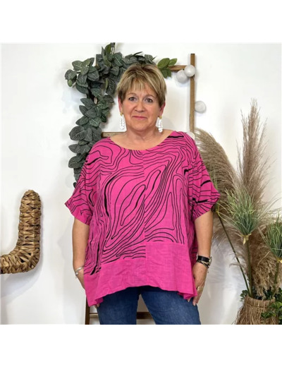 L466- Tunique topograhique (Gt) 🇮🇹 (fuchsia)