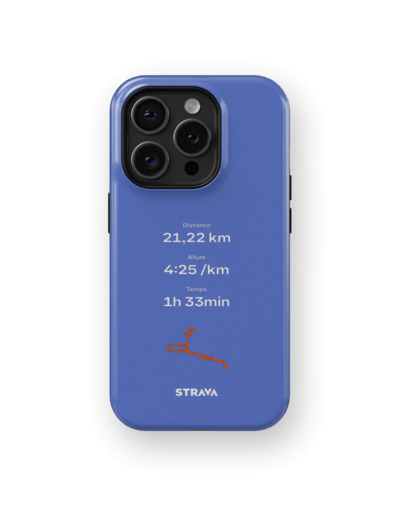 Mon Run Strava - Bleu intense | Coque 3D 2en1 Ultra-résistante