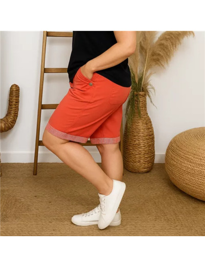 T544- Short JST Biais (T38-T52) (corail)
