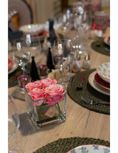 Carré De Roses - Vieux Rose