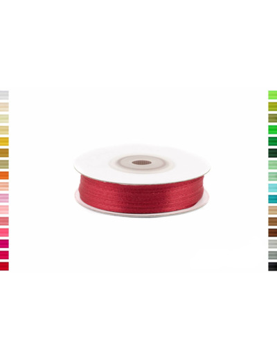 Ruban satin rouge pourpre 260 largeur 3 mm